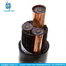 Câbles d&#39;alimentation de câble d&#39;alimentation isolé par moyenne tension de XLPE à un noyau Câbles à trois noyaux BS 6622 / BS 7835 à BS 6622 / BS 7835